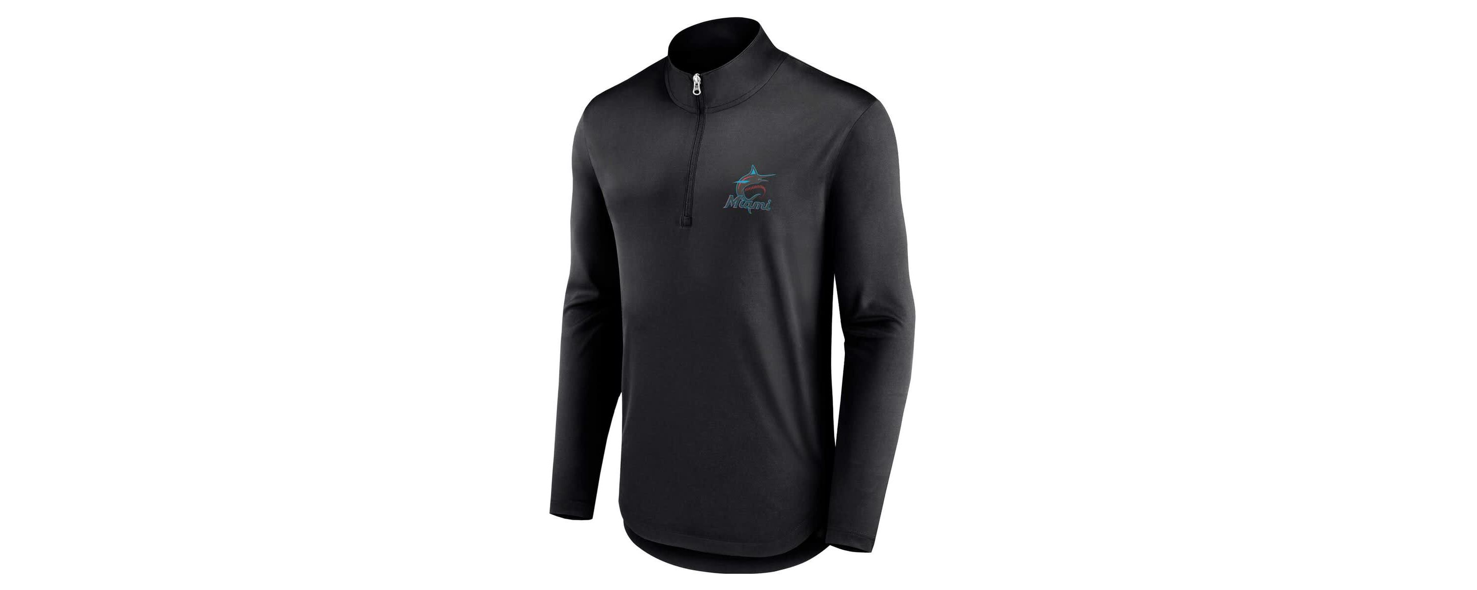 MLB Fanatics Miami Marlins Quarterback Quarter-Zip Top