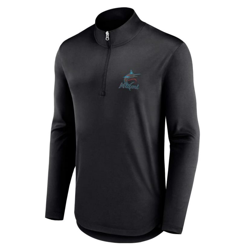 MLB Fanatics Miami Marlins Quarterback Quarter-Zip Top