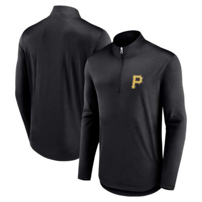 Men's MLB Fanatics Pittsburgh Pirates Quarterback Quarter-Zip Top, Black, Small