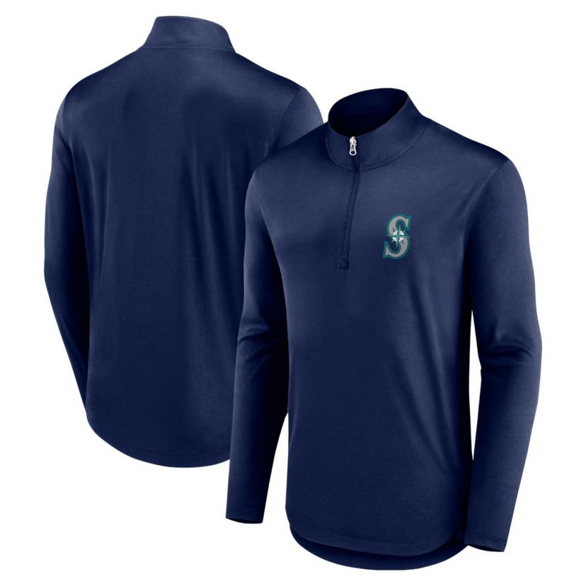 MLB Fanatics Seattle Mariners Quarterback Quarter-Zip Top