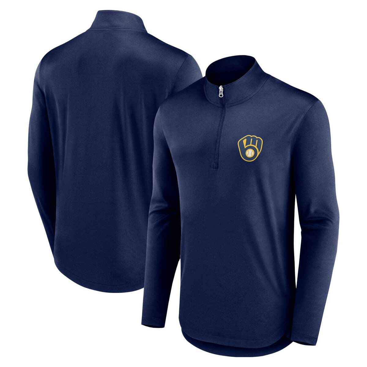 MLB Fanatics Milwaukee Brewers Quarterback Quarter-Zip Top
