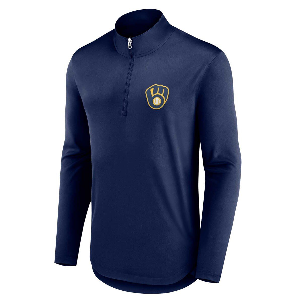 MLB Fanatics Milwaukee Brewers Quarterback Quarter-Zip Top