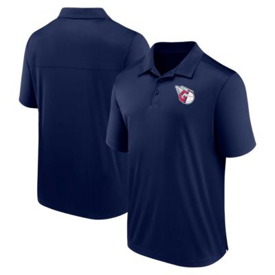 Men's MLB Fanatics Cleveland Guardians Logo Polo, Navy Blue, Small