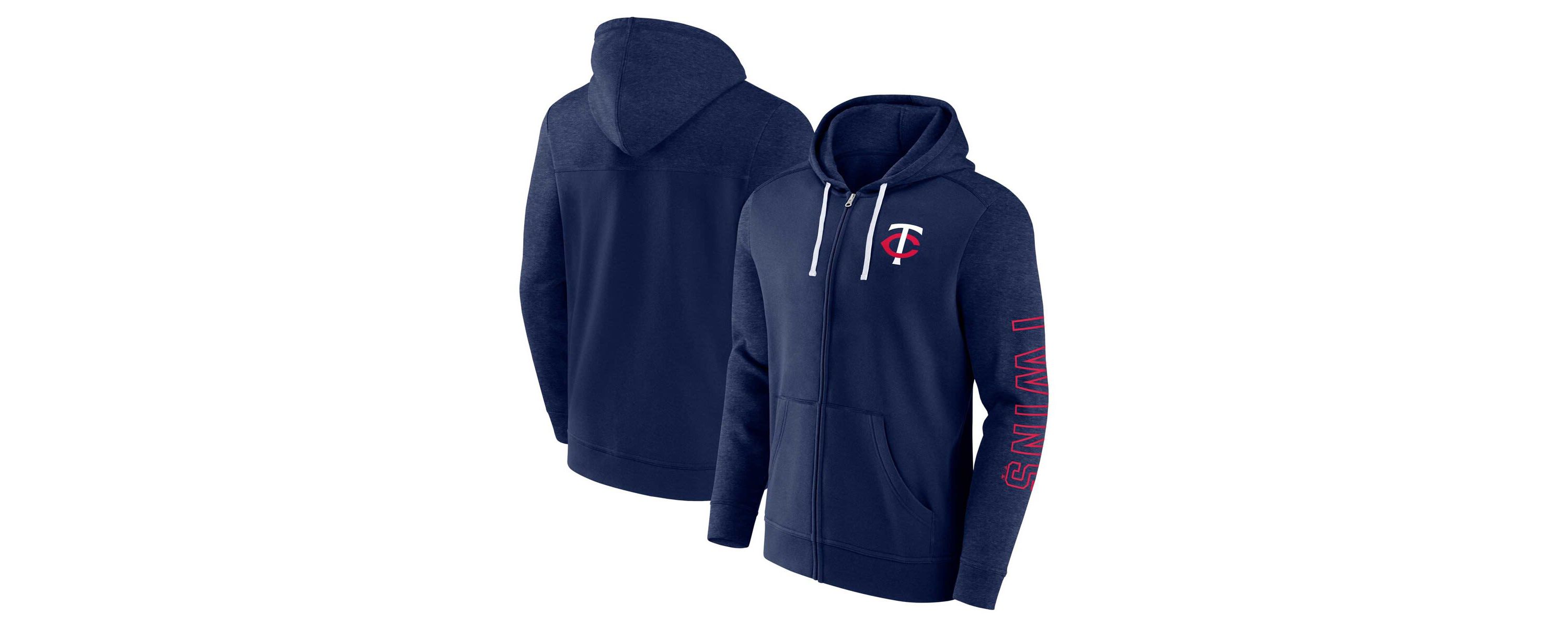 MLB Fanatics Minnesota Twins Offensive Line Up Lightweight Full-Zip Hoodie