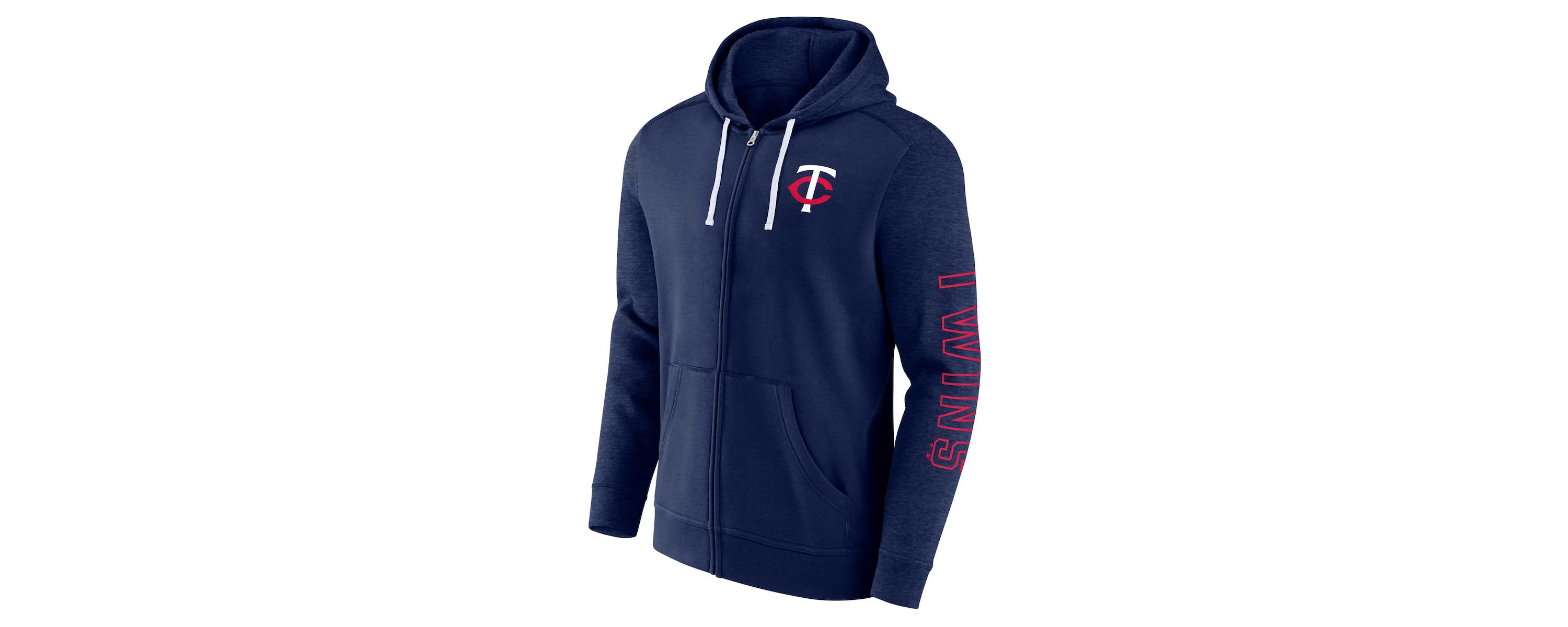 MLB Fanatics Minnesota Twins Offensive Line Up Lightweight Full-Zip Hoodie