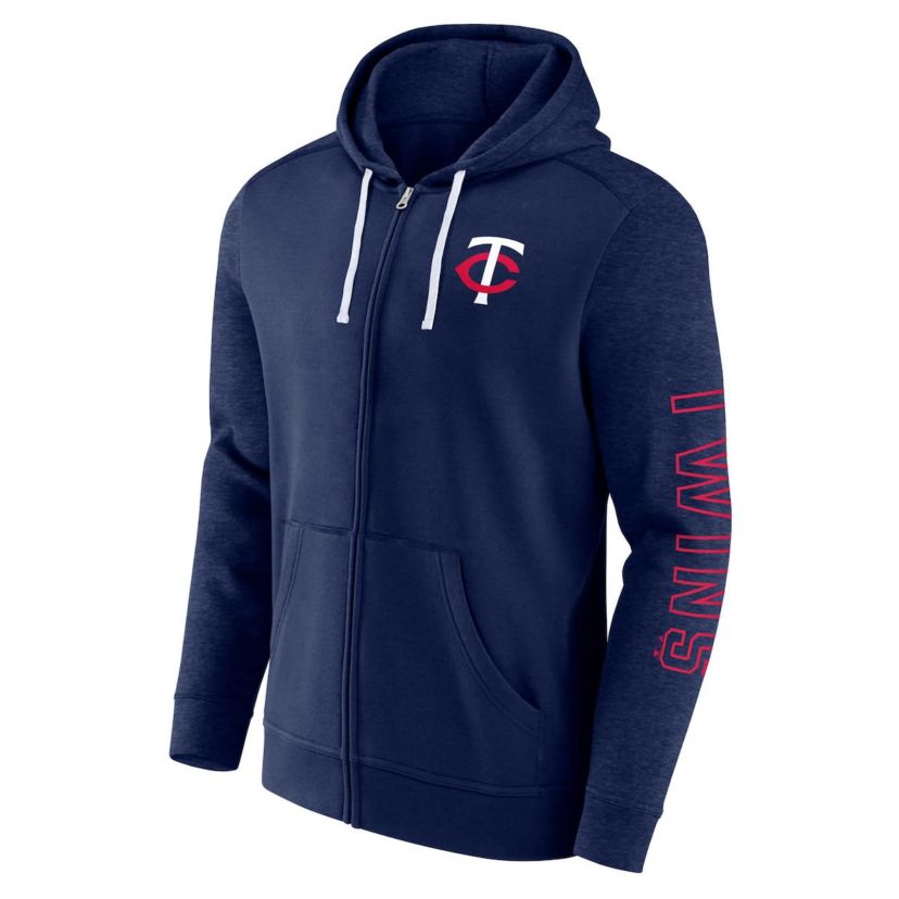MLB Fanatics Minnesota Twins Offensive Line Up Lightweight Full-Zip Hoodie