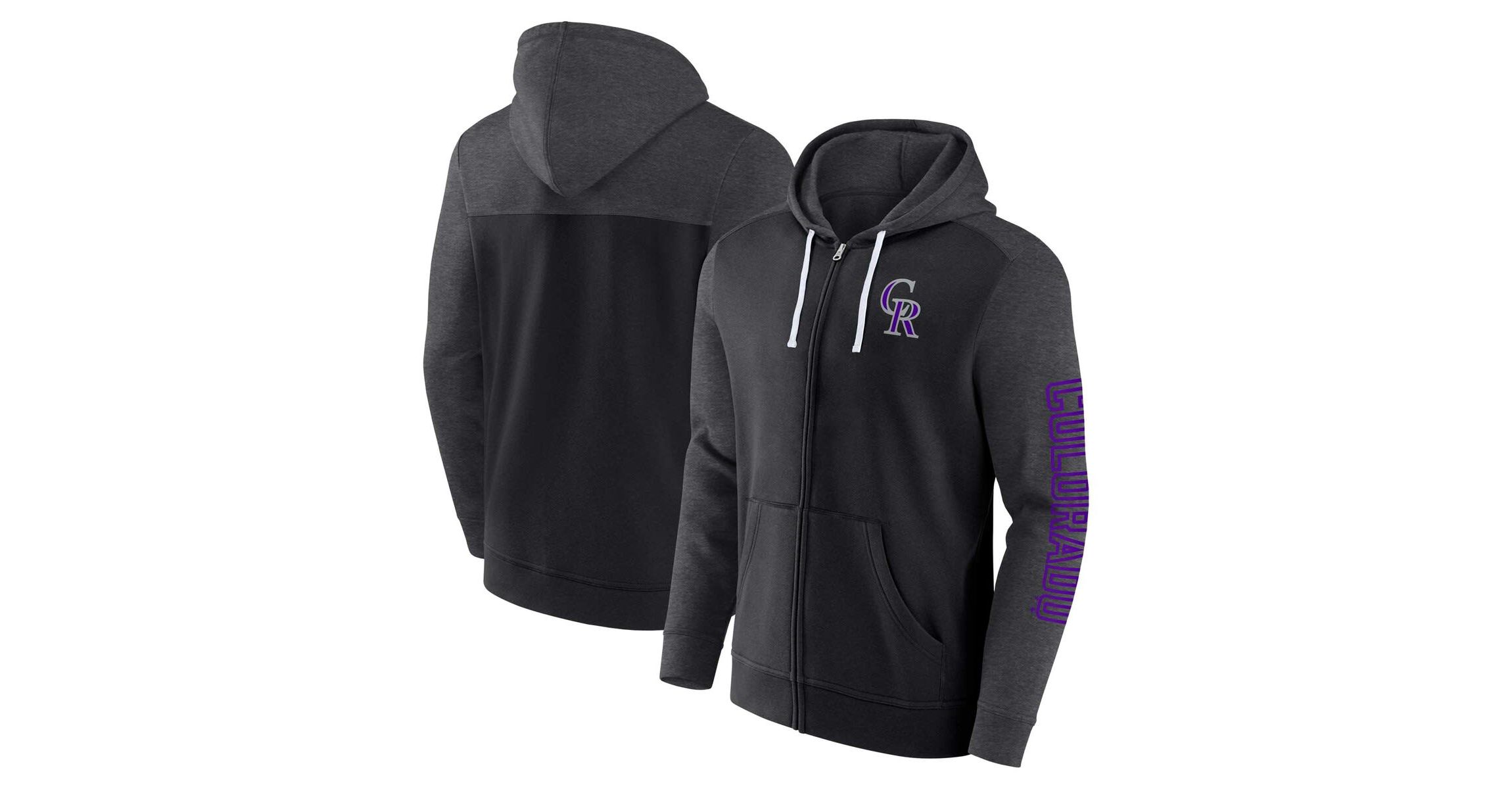 MLB Fanatics Colorado Rockies Offensive Line Up Lightweight Full-Zip Hoodie