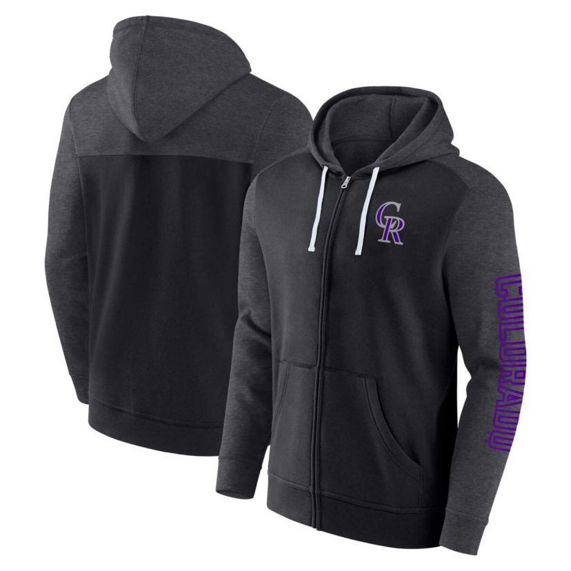 MLB Fanatics Colorado Rockies Offensive Line Up Lightweight Full-Zip Hoodie