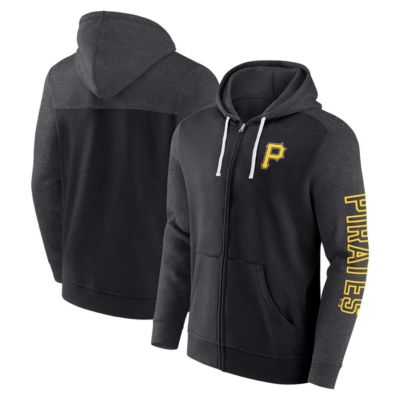 Men's MLB Fanatics Pittsburgh Pirates Offensive Line Up Lightweight Full-Zip Hoodie, Black, Small