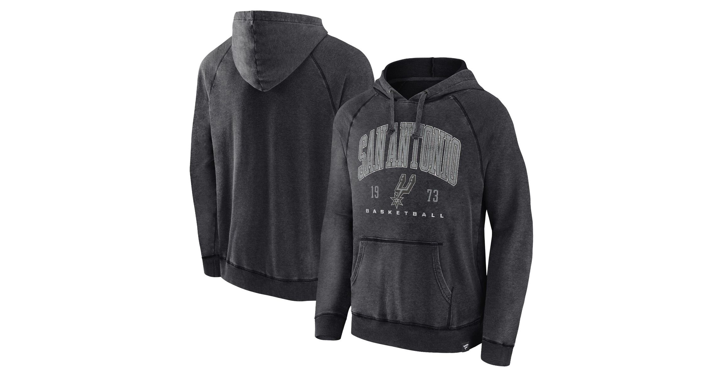 NBA Fanatics San Antonio Spurs Foul Trouble Snow Wash Raglan Pullover Hoodie