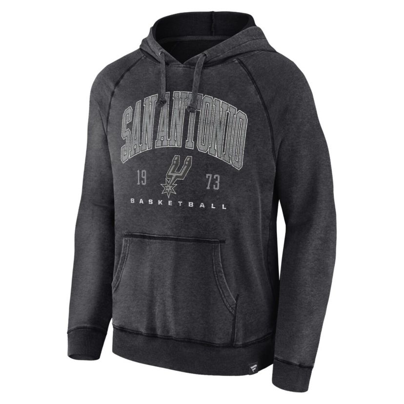 NBA Fanatics San Antonio Spurs Foul Trouble Snow Wash Raglan Pullover Hoodie