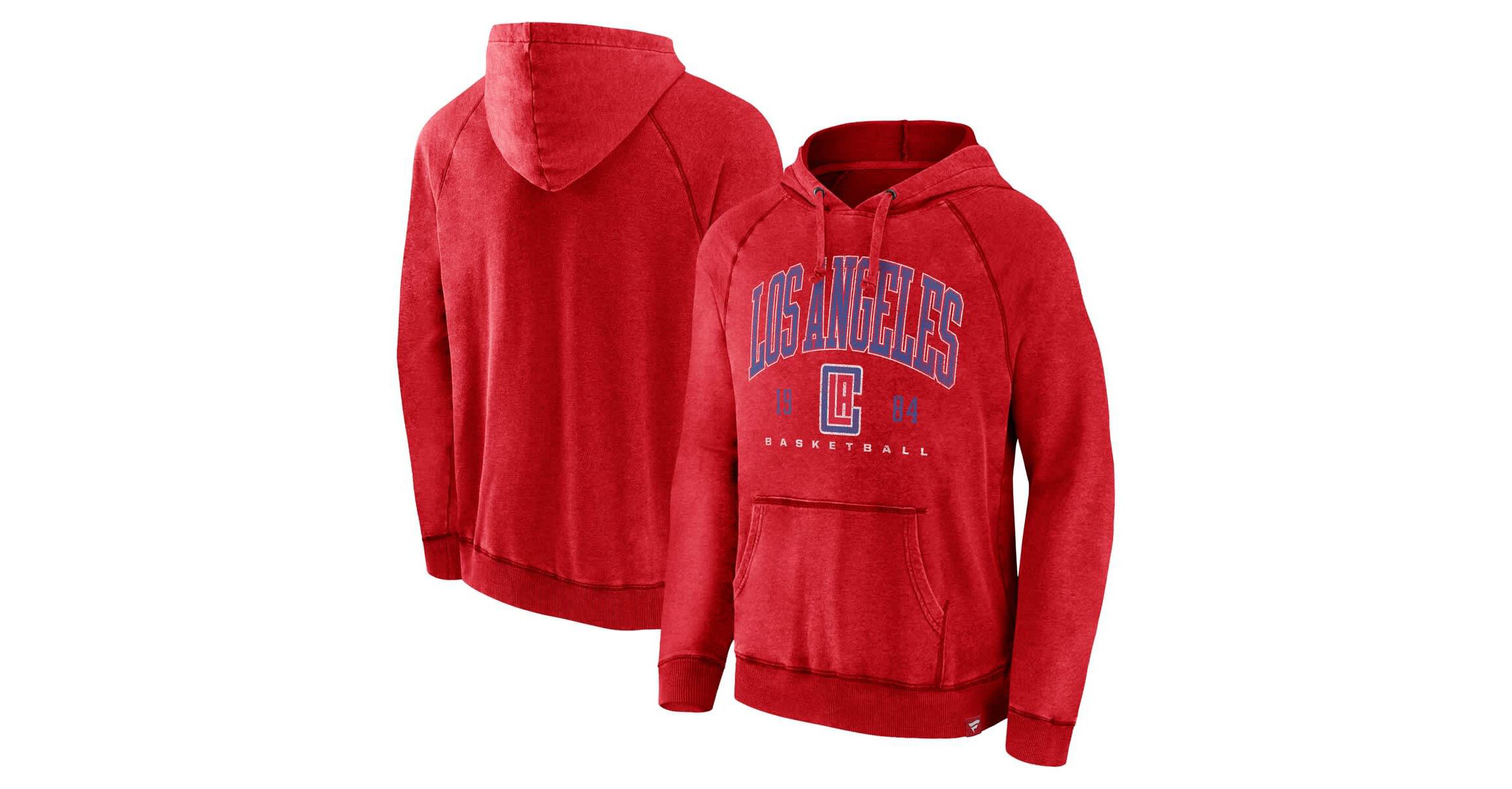 Los Angeles Clippers NBA Fanatics LA Clippers Foul Trouble Snow Wash Raglan Pullover Hoodie
