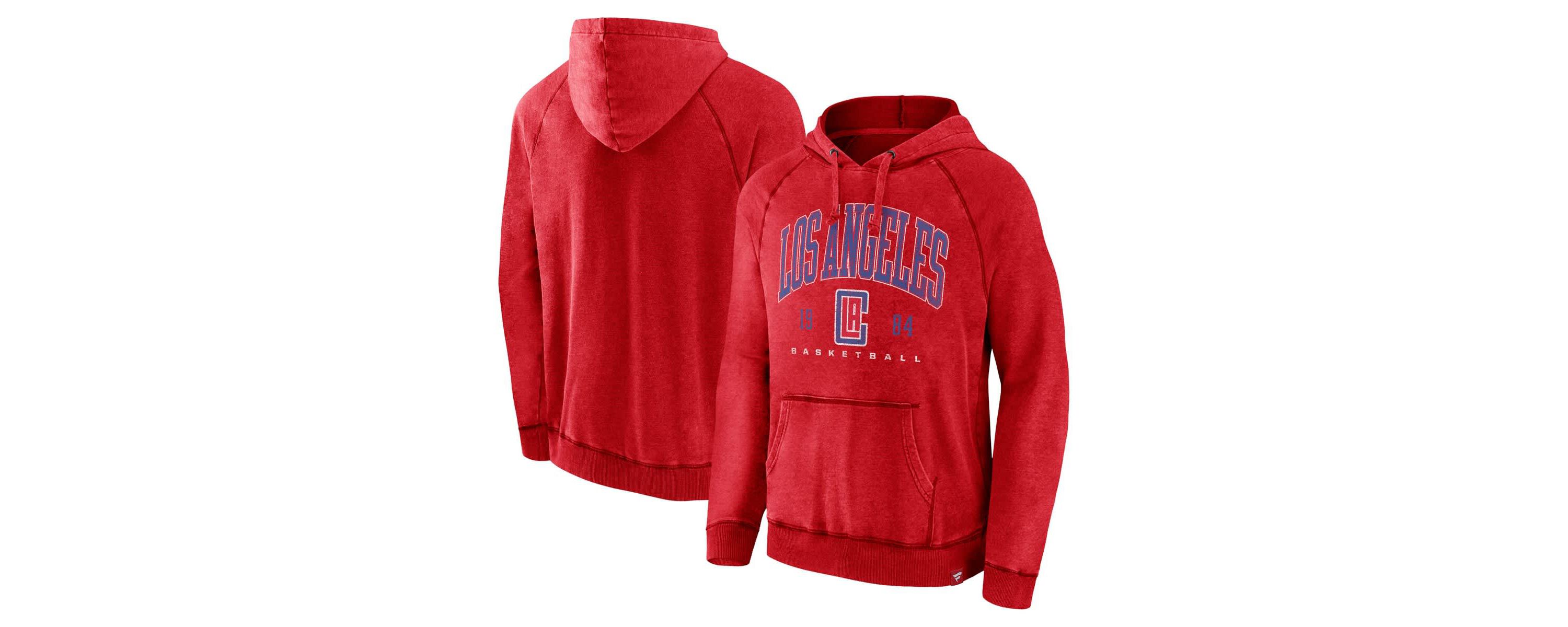 Los Angeles Clippers NBA Fanatics LA Clippers Foul Trouble Snow Wash Raglan Pullover Hoodie