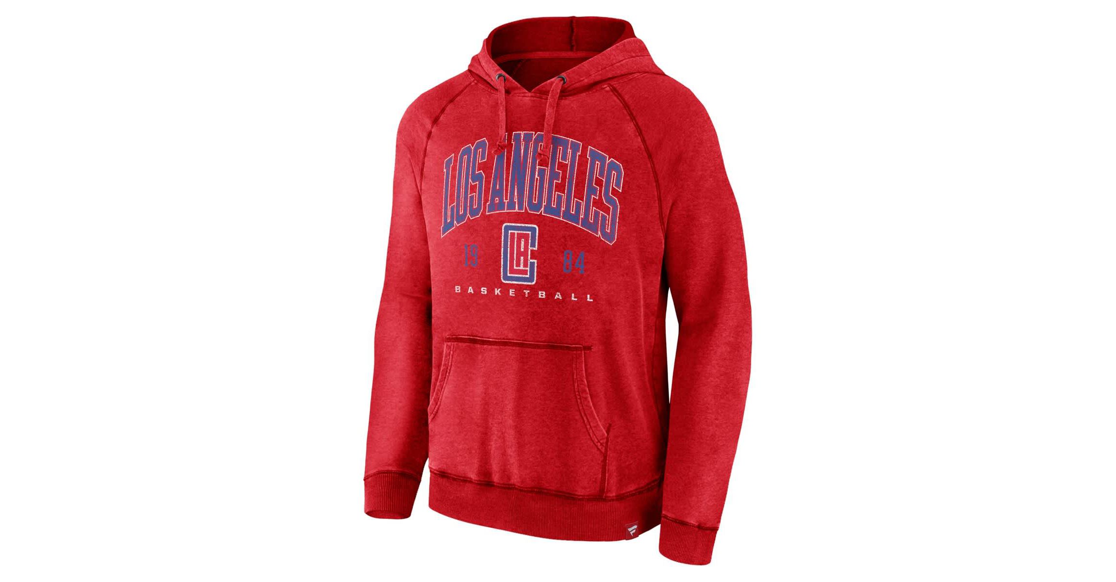 Los Angeles Clippers NBA Fanatics LA Clippers Foul Trouble Snow Wash Raglan Pullover Hoodie