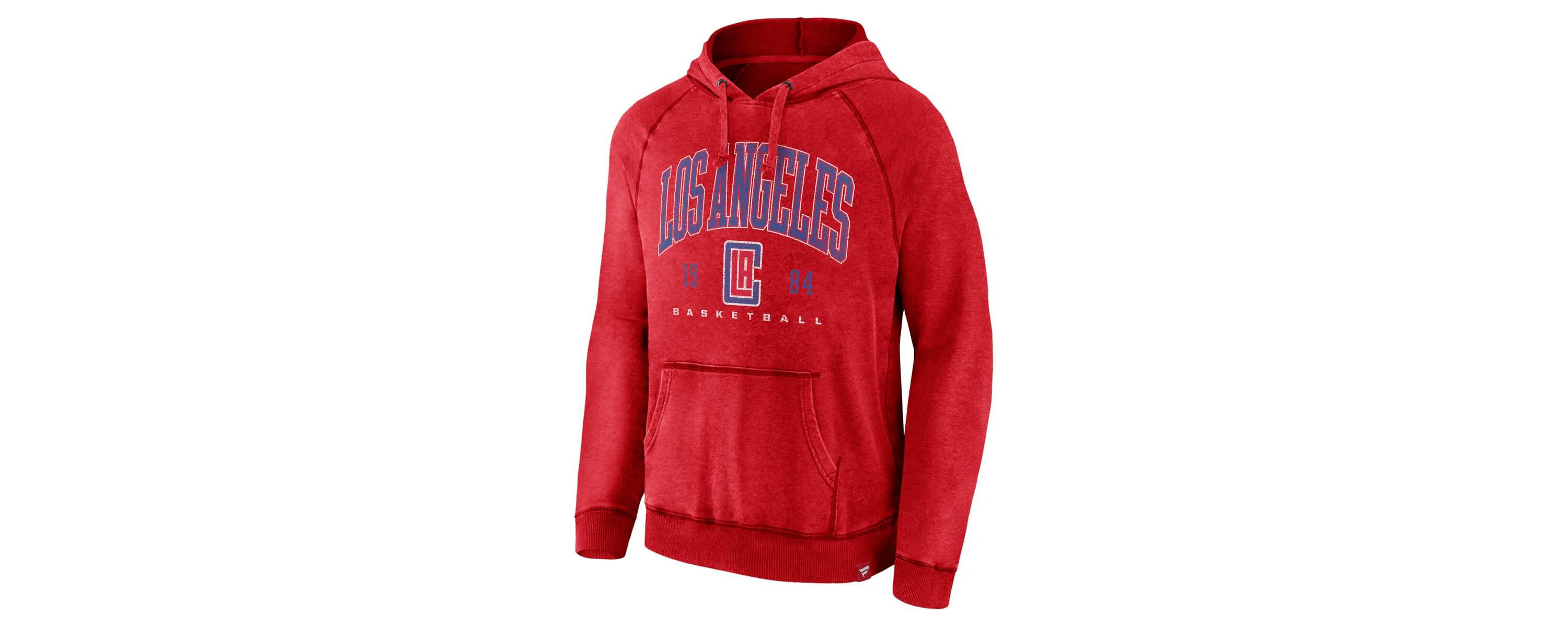 Los Angeles Clippers NBA Fanatics LA Clippers Foul Trouble Snow Wash Raglan Pullover Hoodie