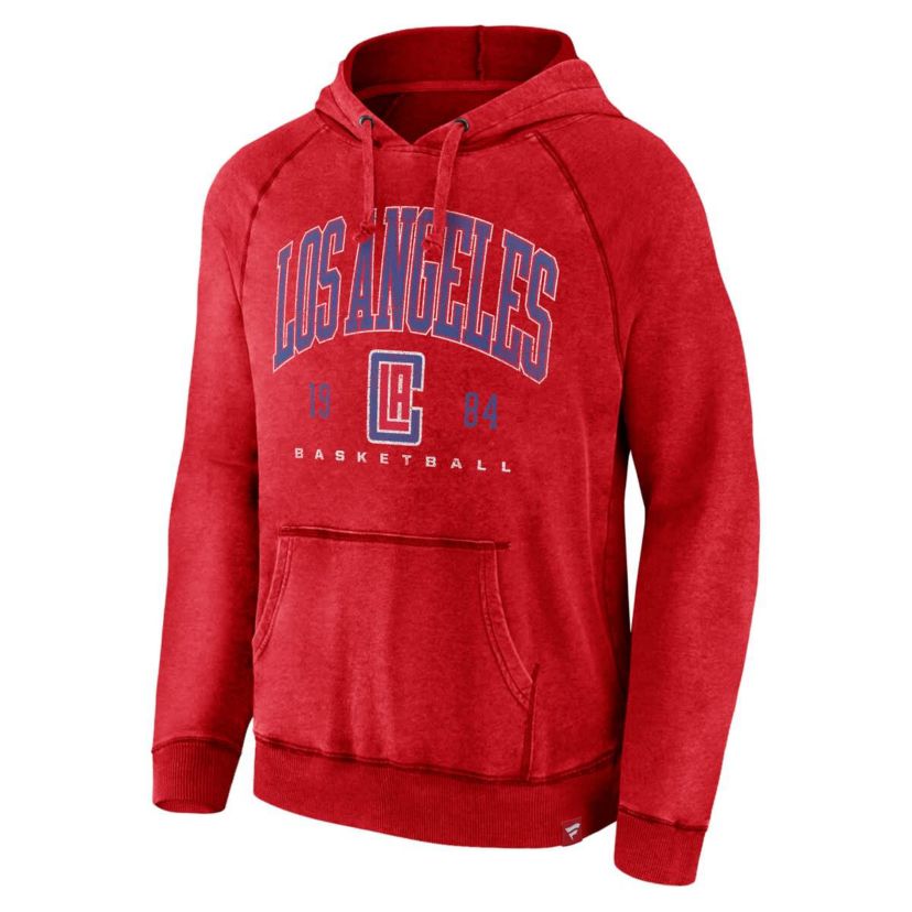 Los Angeles Clippers NBA Fanatics LA Clippers Foul Trouble Snow Wash Raglan Pullover Hoodie