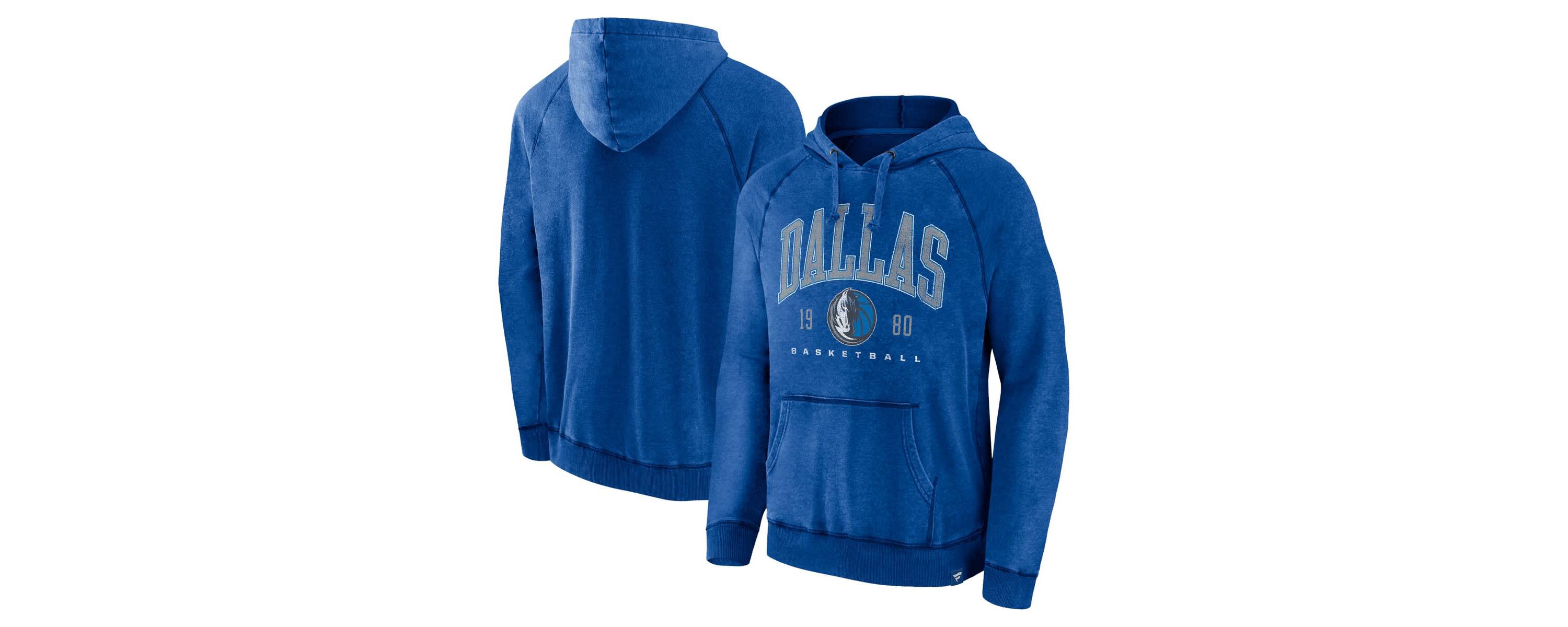 NBA Fanatics Dallas Mavericks Foul Trouble Snow Wash Raglan Pullover Hoodie