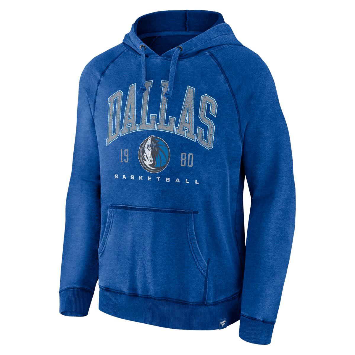 NBA Fanatics Dallas Mavericks Foul Trouble Snow Wash Raglan Pullover Hoodie