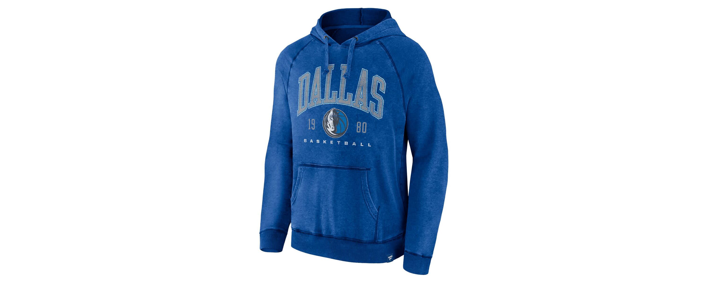 NBA Fanatics Dallas Mavericks Foul Trouble Snow Wash Raglan Pullover Hoodie