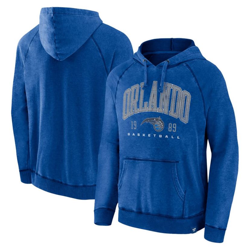 NBA Fanatics Orlando Magic Foul Trouble Snow Wash Raglan Pullover Hoodie
