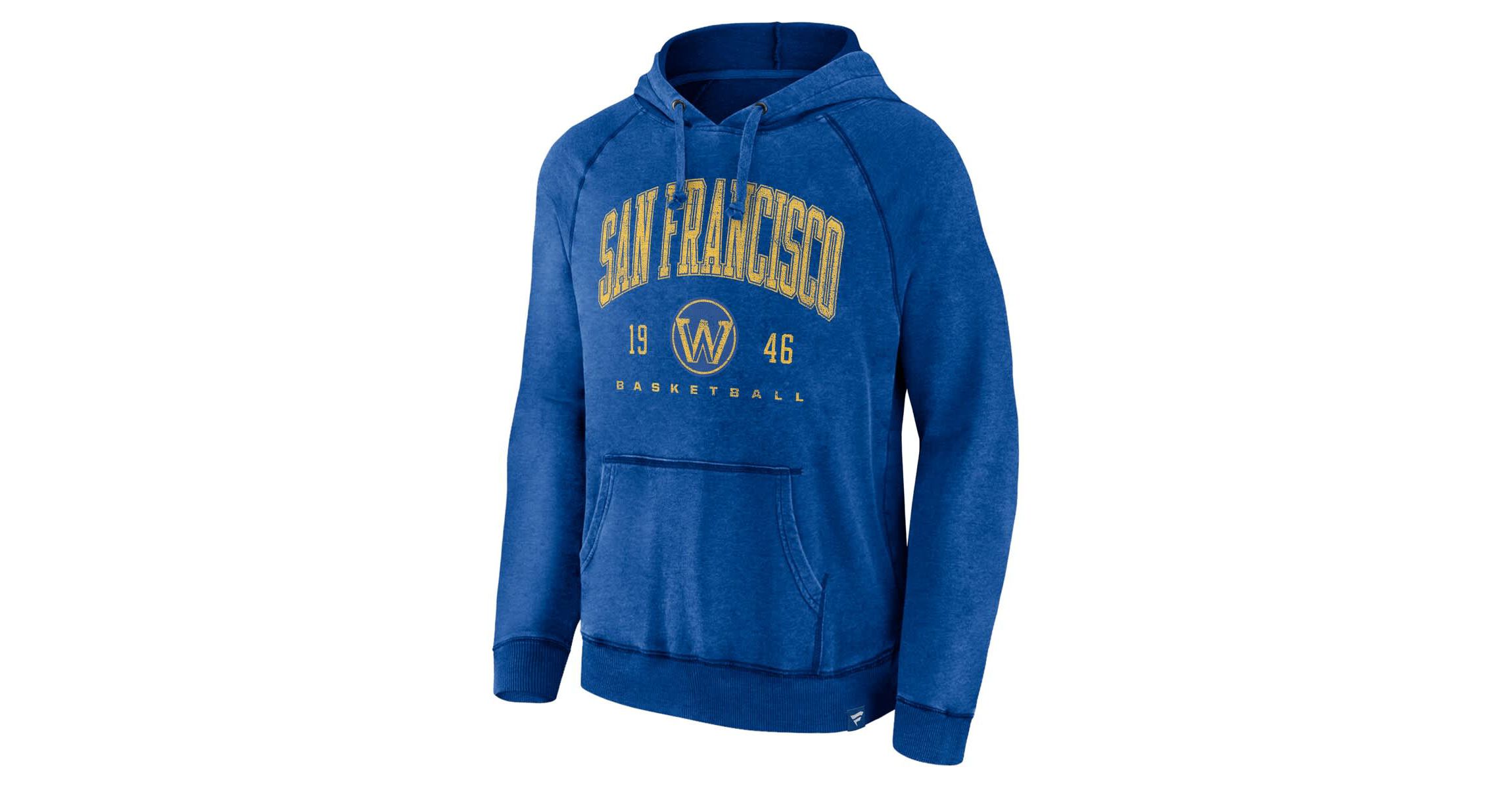 NBA Fanatics Golden State Warriors Foul Trouble Snow Wash Raglan Pullover Hoodie