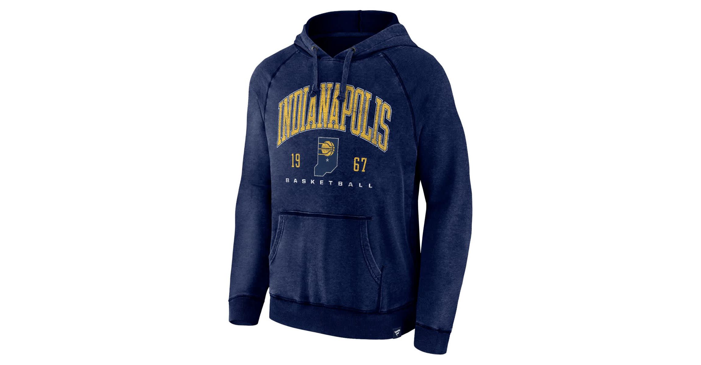 NBA Fanatics Indiana Pacers Foul Trouble Snow Wash Raglan Pullover Hoodie