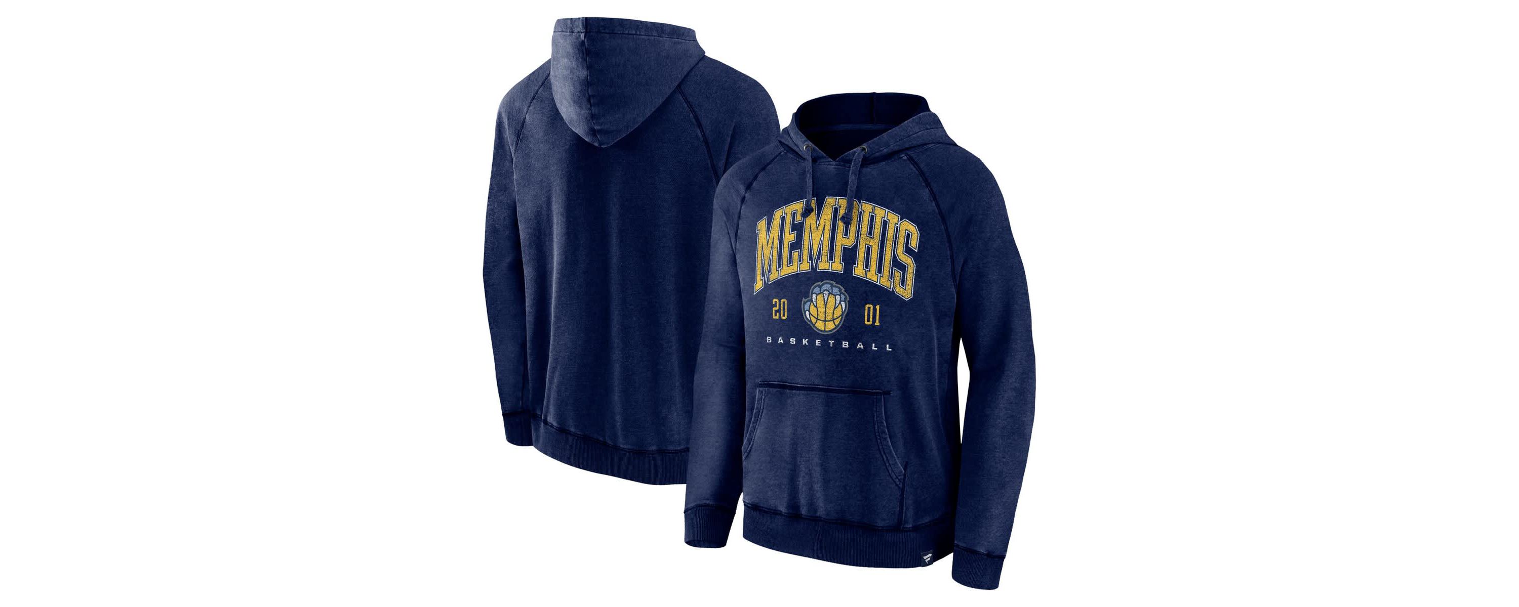 NBA Fanatics Memphis Grizzlies Foul Trouble Snow Wash Raglan Pullover Hoodie