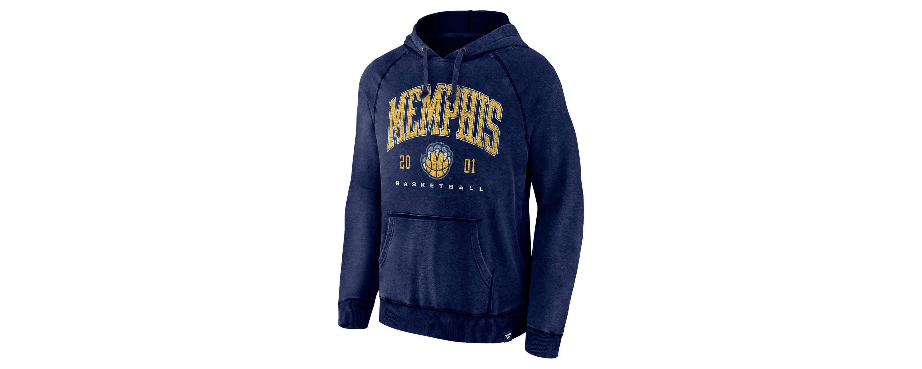 NBA Fanatics Memphis Grizzlies Foul Trouble Snow Wash Raglan Pullover Hoodie