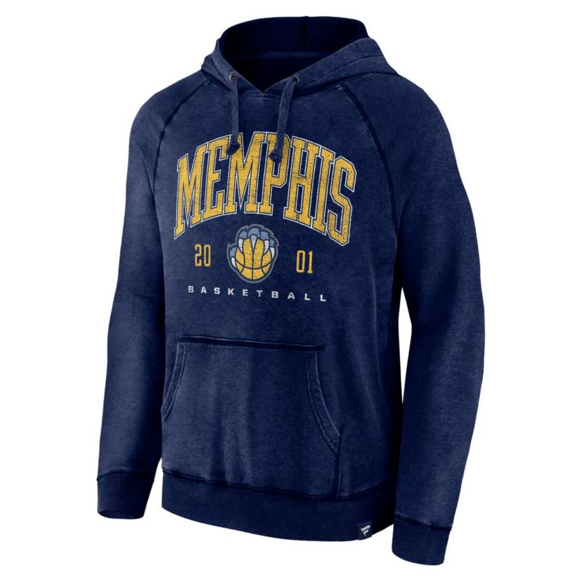 NBA Fanatics Memphis Grizzlies Foul Trouble Snow Wash Raglan Pullover Hoodie