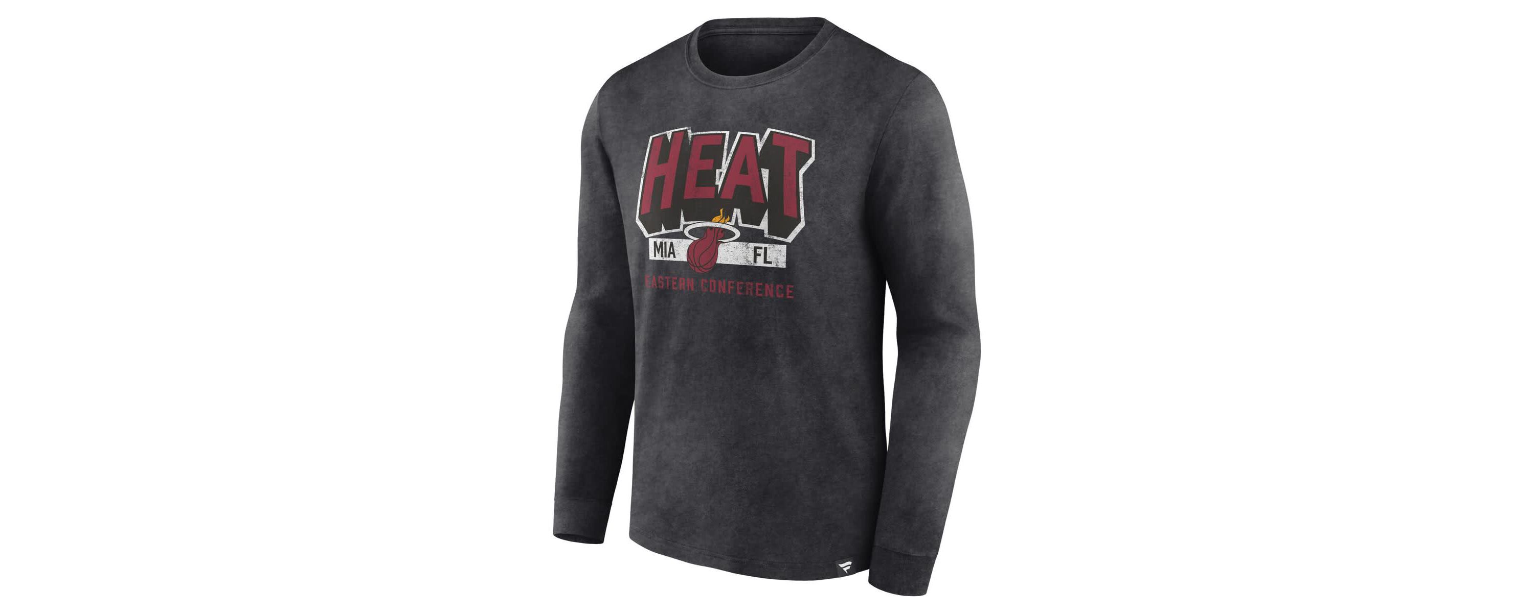 NBA Fanatics Miami Heat Front Court Press Snow Wash Long Sleeve T-Shirt