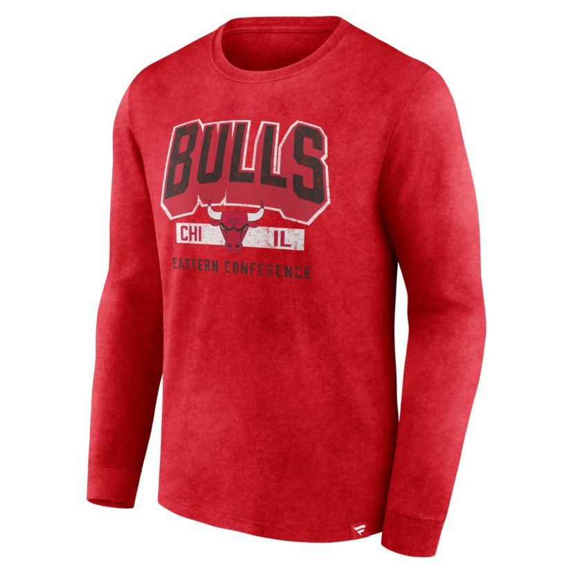 NBA Fanatics Chicago Bulls Front Court Press Snow Wash Long Sleeve T-Shirt