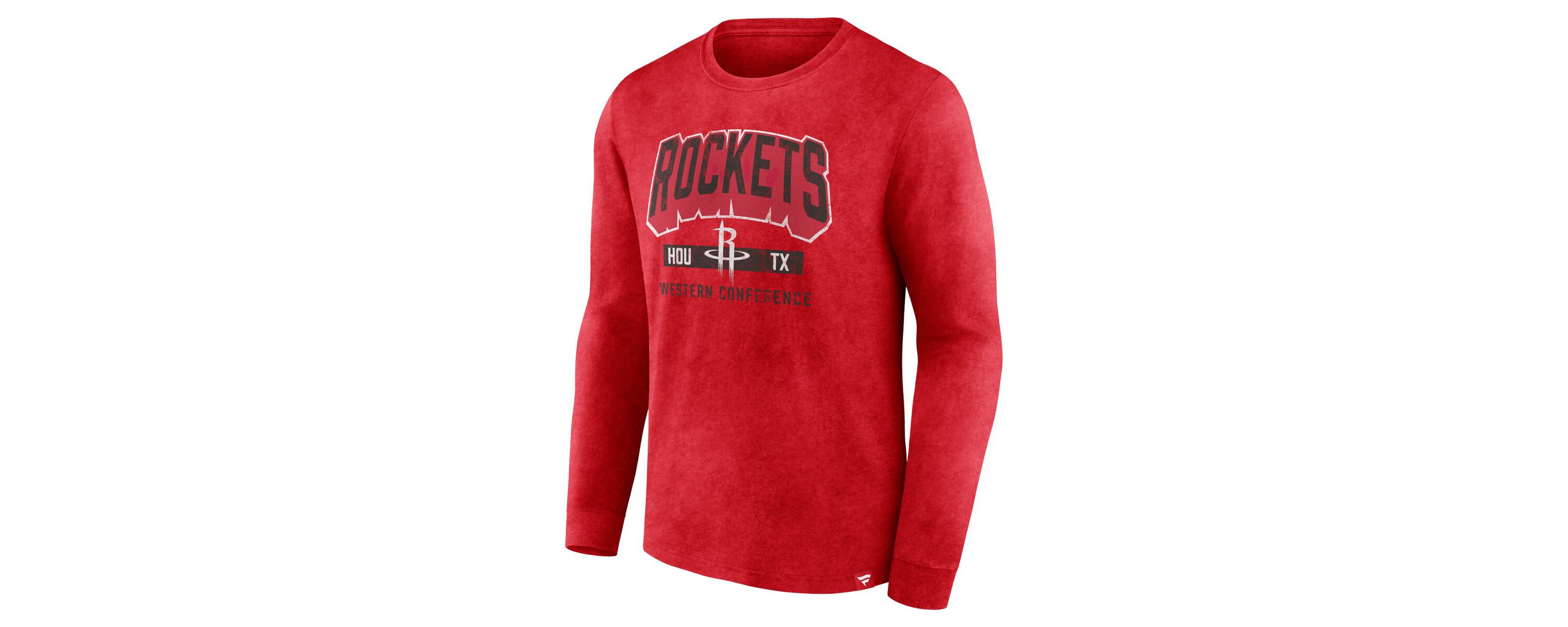 NBA Fanatics Houston Rockets Front Court Press Snow Wash Long Sleeve T-Shirt