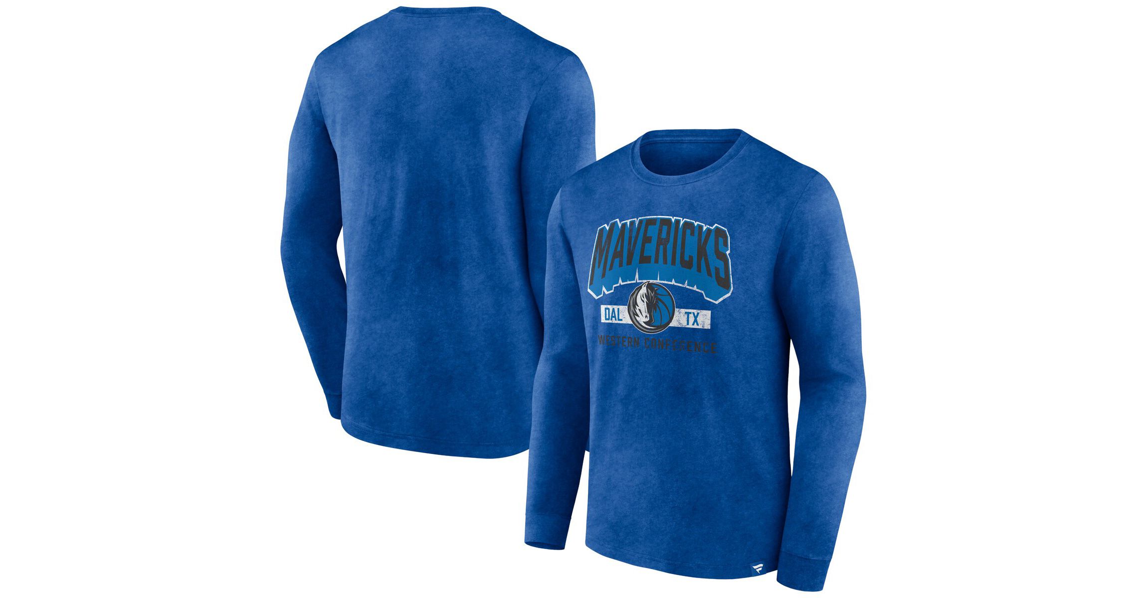 NBA Fanatics Dallas Mavericks Front Court Press Snow Wash Long Sleeve T-Shirt
