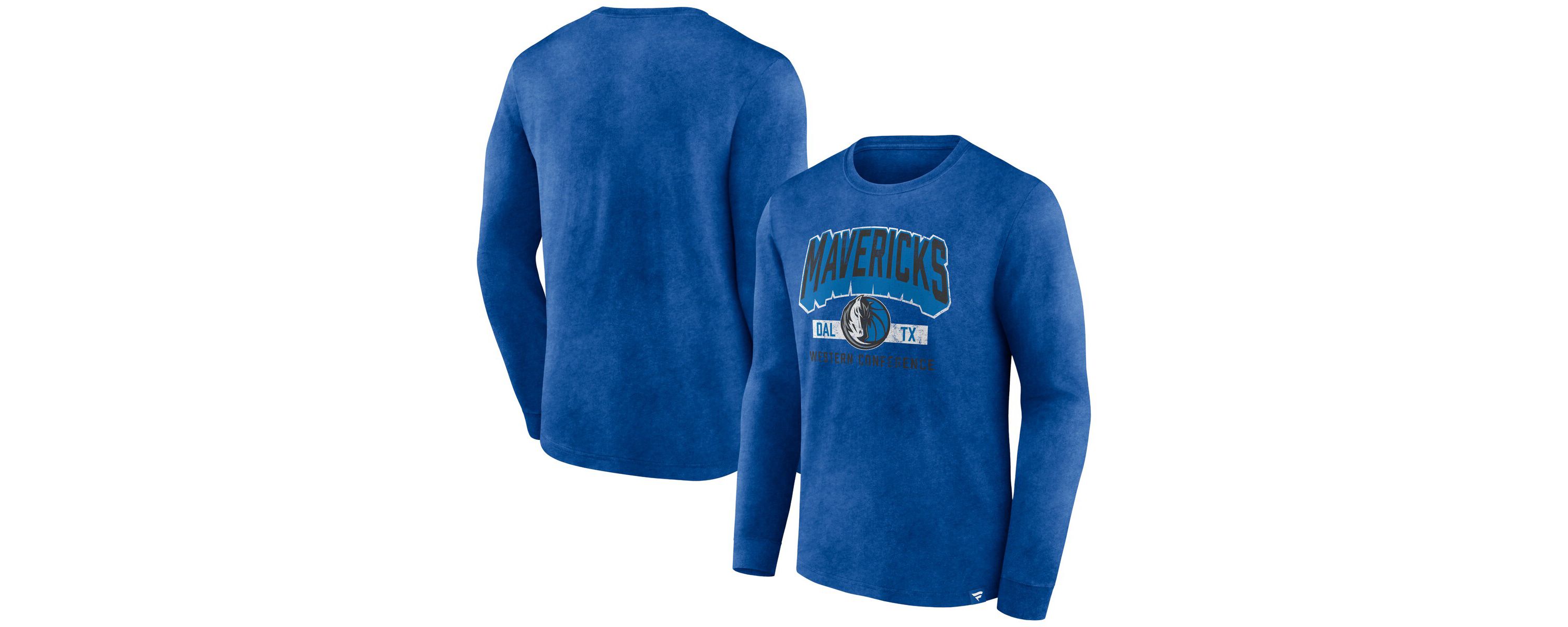 NBA Fanatics Dallas Mavericks Front Court Press Snow Wash Long Sleeve T-Shirt