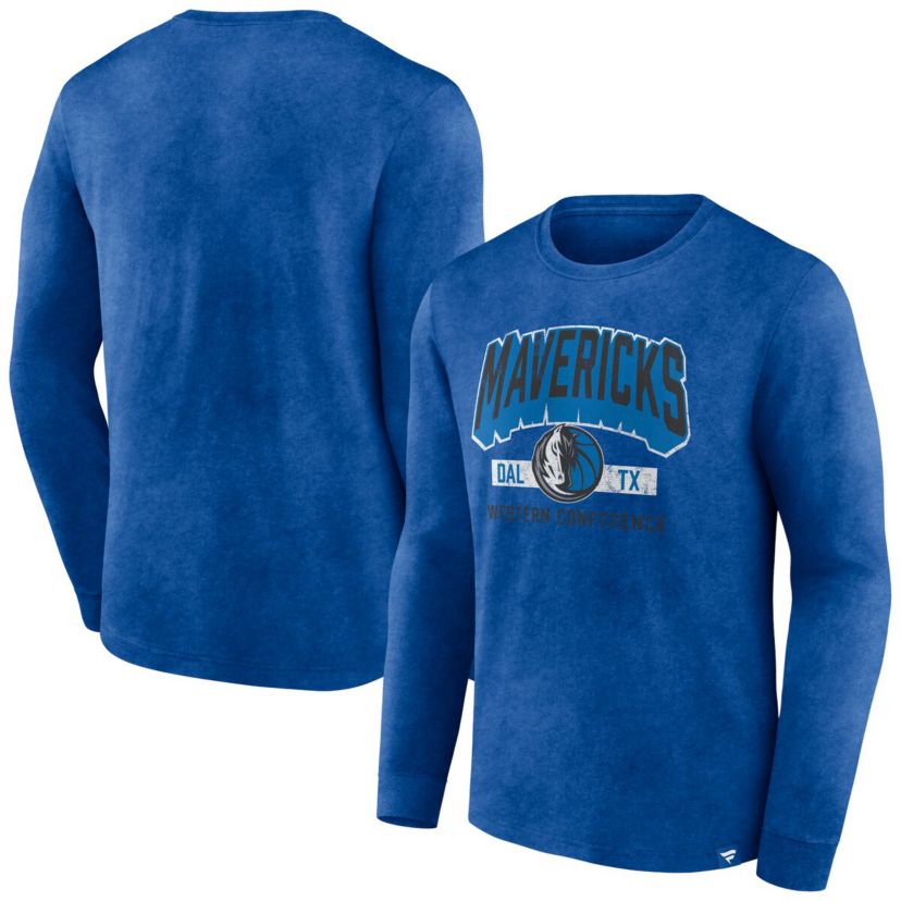 NBA Fanatics Dallas Mavericks Front Court Press Snow Wash Long Sleeve T-Shirt