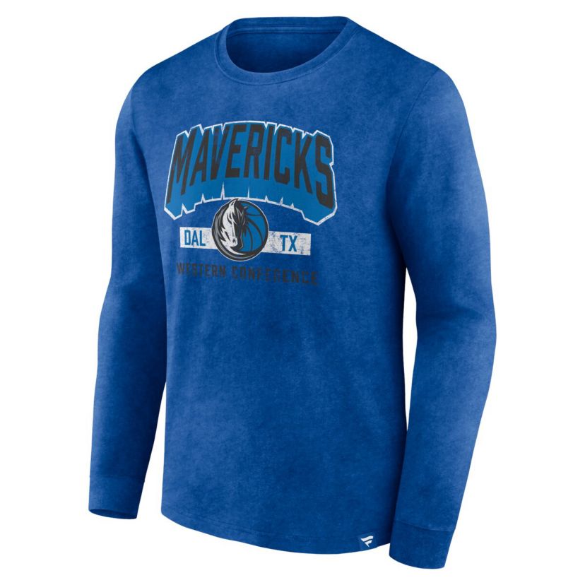NBA Fanatics Dallas Mavericks Front Court Press Snow Wash Long Sleeve T-Shirt