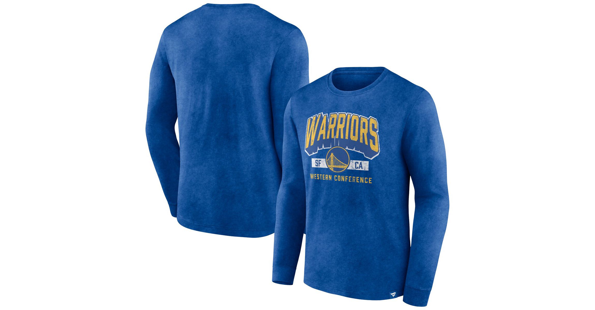 NBA Fanatics Golden State Warriors Front Court Press Snow Wash Long Sleeve T-Shirt