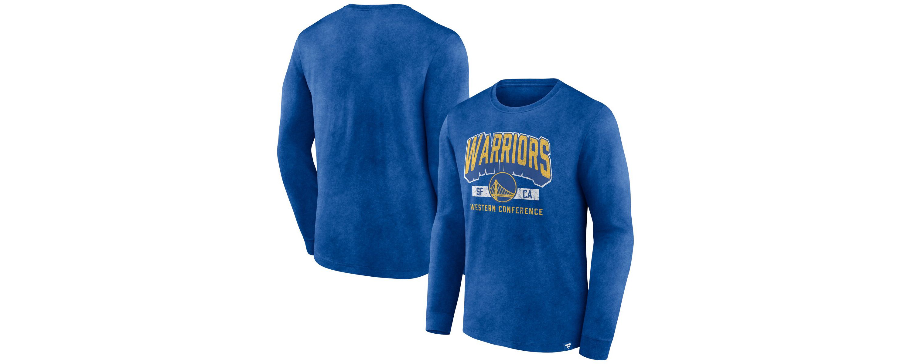 NBA Fanatics Golden State Warriors Front Court Press Snow Wash Long Sleeve T-Shirt