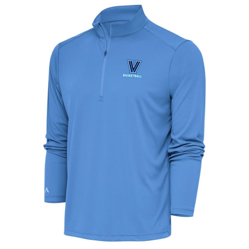 NCAA Light Villanova Wildcats Basketball Tribute Quarter-Zip Pullover Top