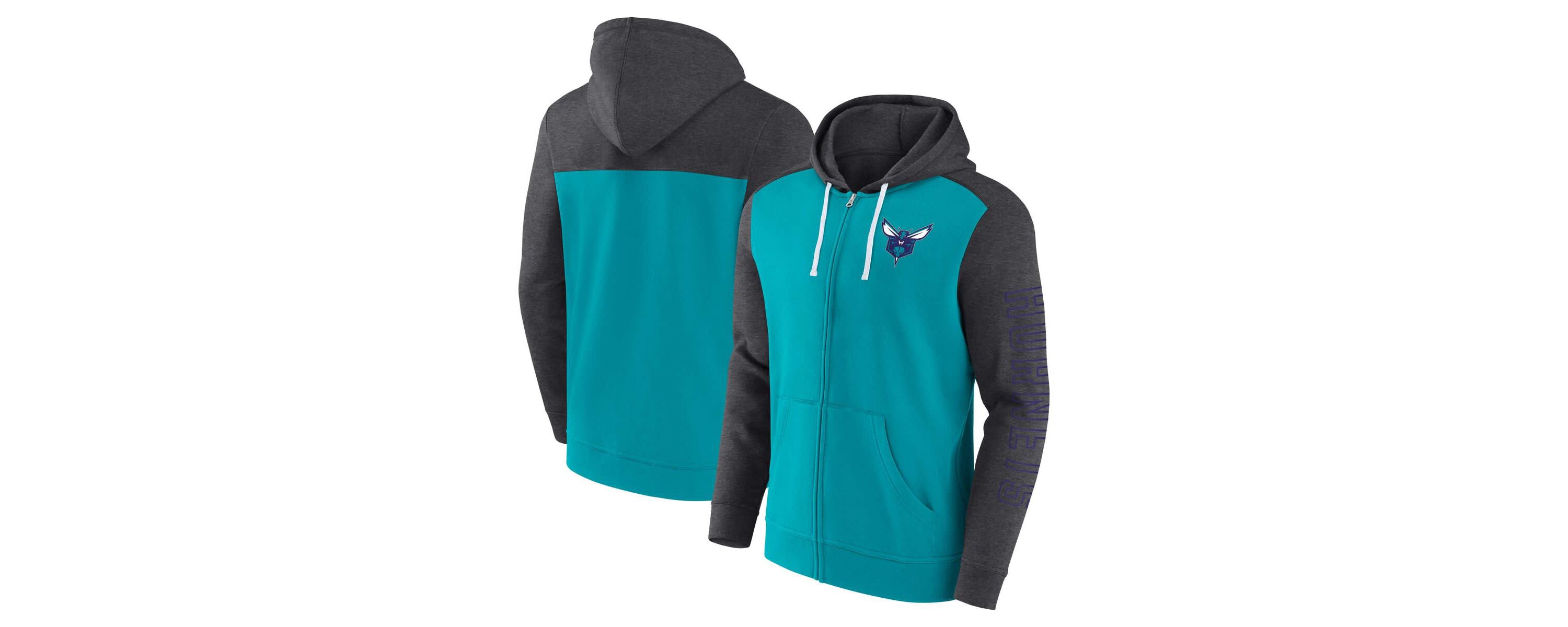 NBA Fanatics Charlotte Hornets Offensive Line Up Full-Zip Hoodie
