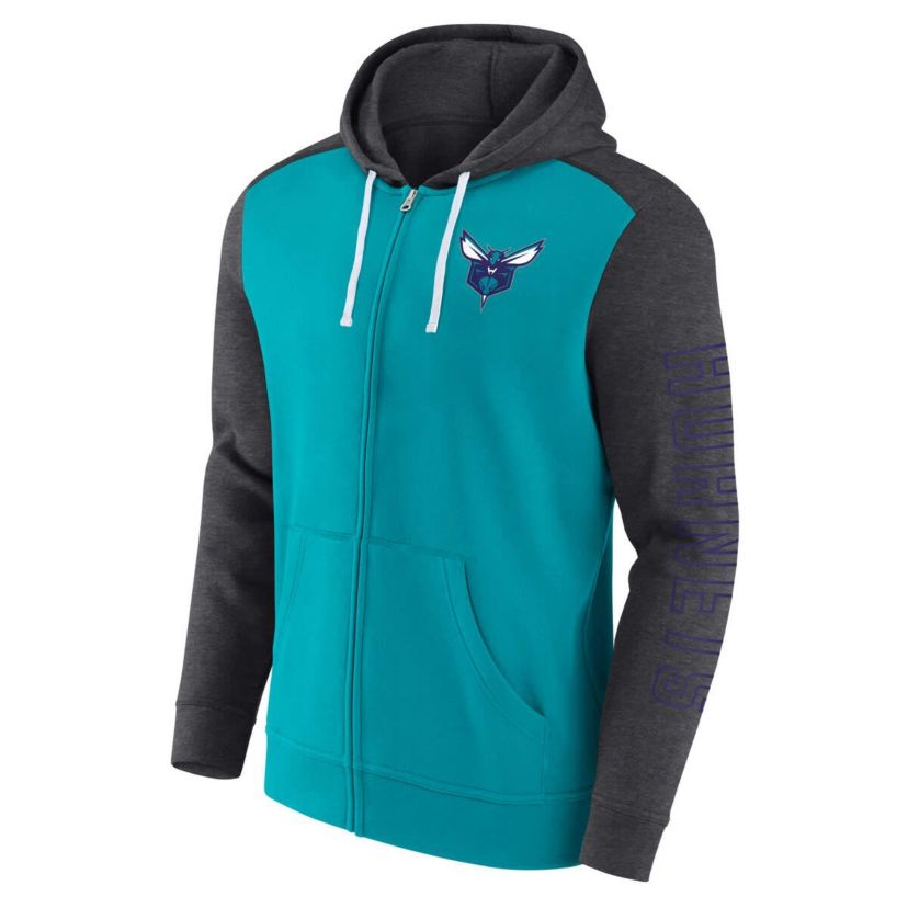 NBA Fanatics Charlotte Hornets Offensive Line Up Full-Zip Hoodie