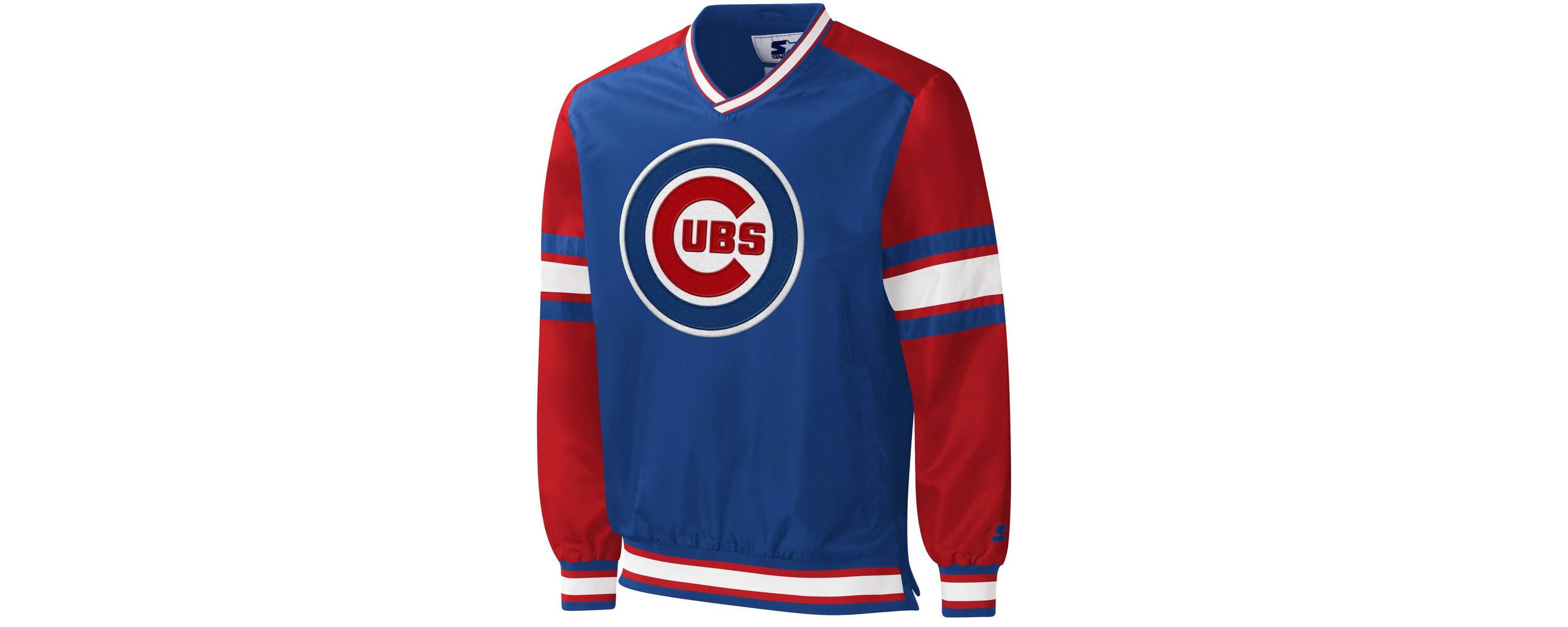 MLB Chicago Cubs Yardline V-Neck Pullover Windbreaker