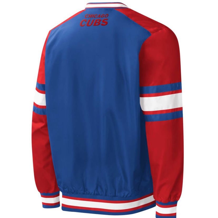 MLB Chicago Cubs Yardline V-Neck Pullover Windbreaker