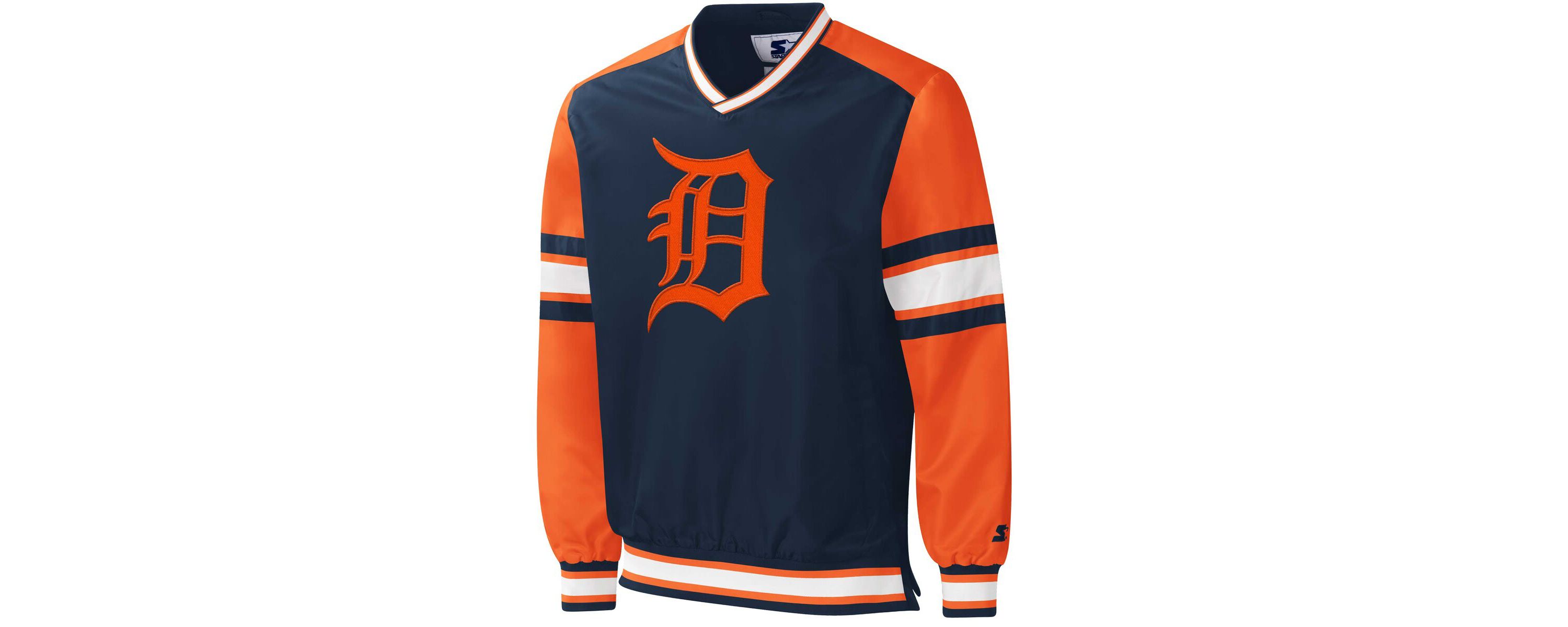 MLB Detroit Tigers Yardline V-Neck Pullover Windbreaker