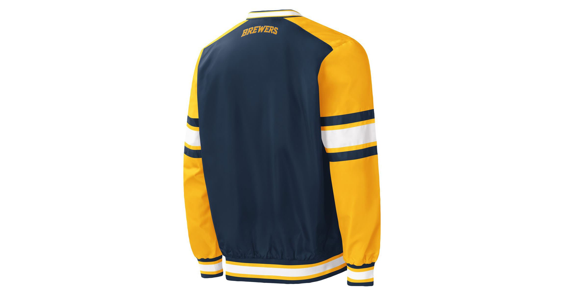 MLB Milwaukee Brewers Yardline V-Neck Pullover Windbreaker