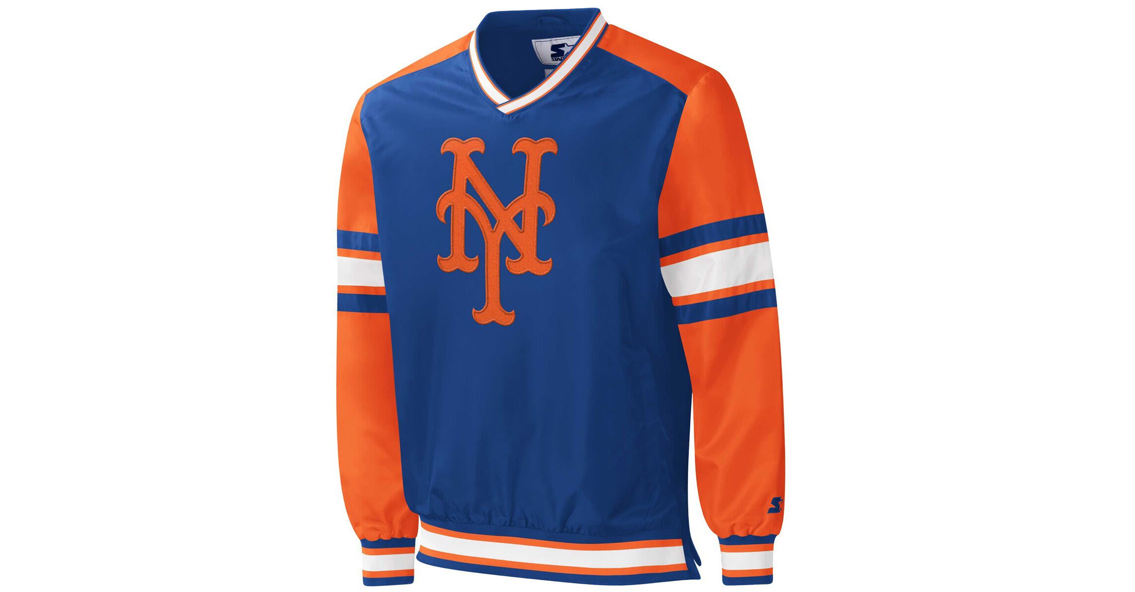 MLB New York Mets Yardline V-Neck Pullover Windbreaker
