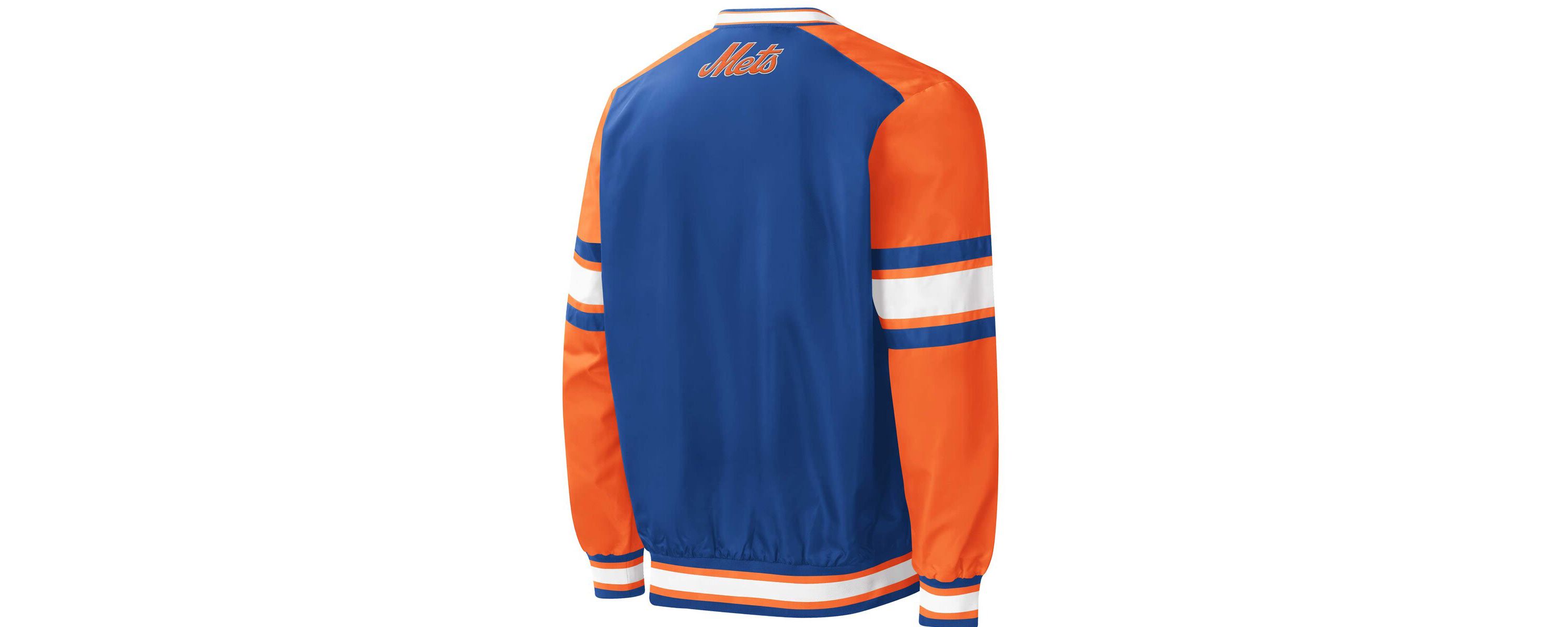 MLB New York Mets Yardline V-Neck Pullover Windbreaker