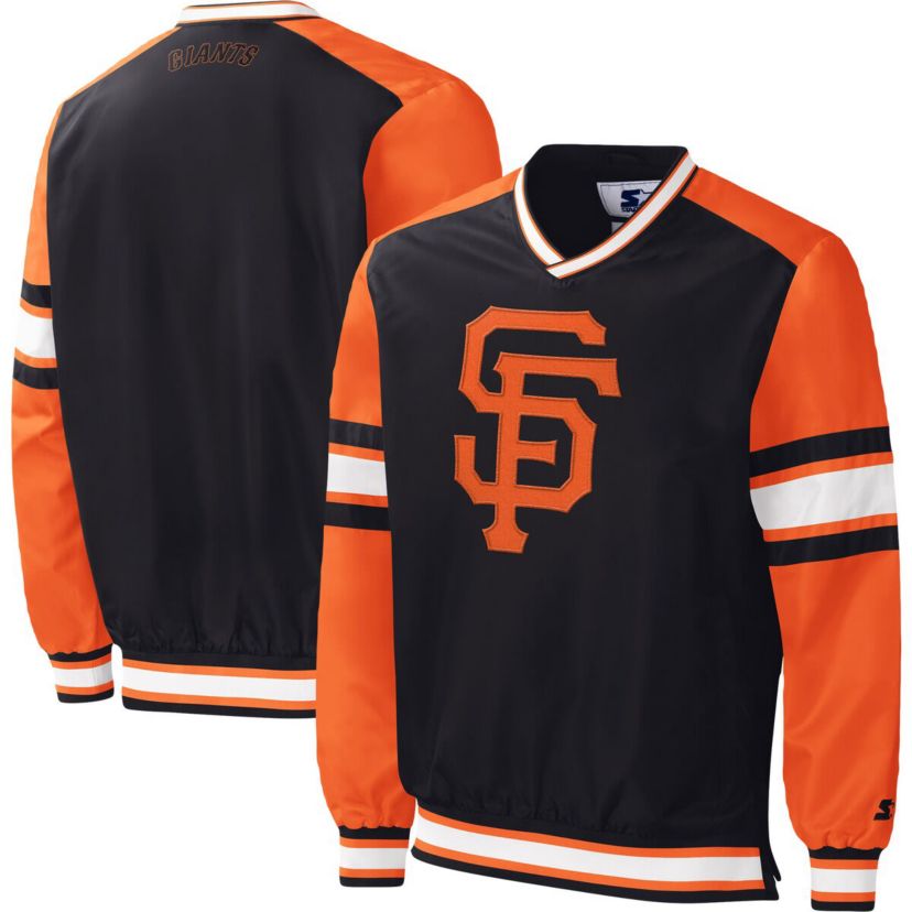 MLB San Francisco Giants Yardline V-Neck Pullover Windbreaker