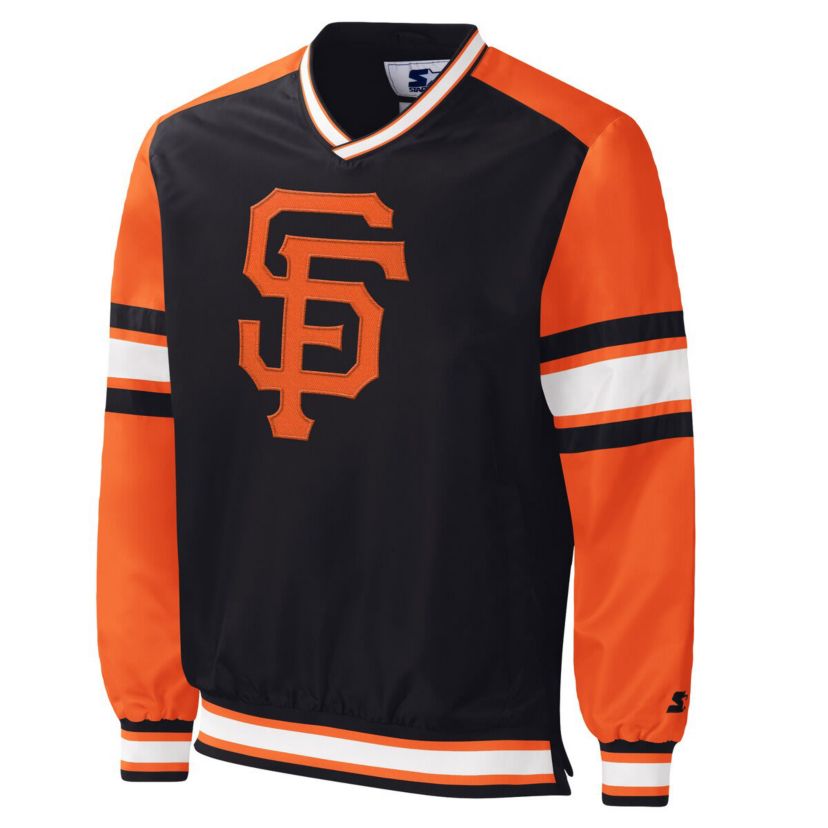 MLB San Francisco Giants Yardline V-Neck Pullover Windbreaker