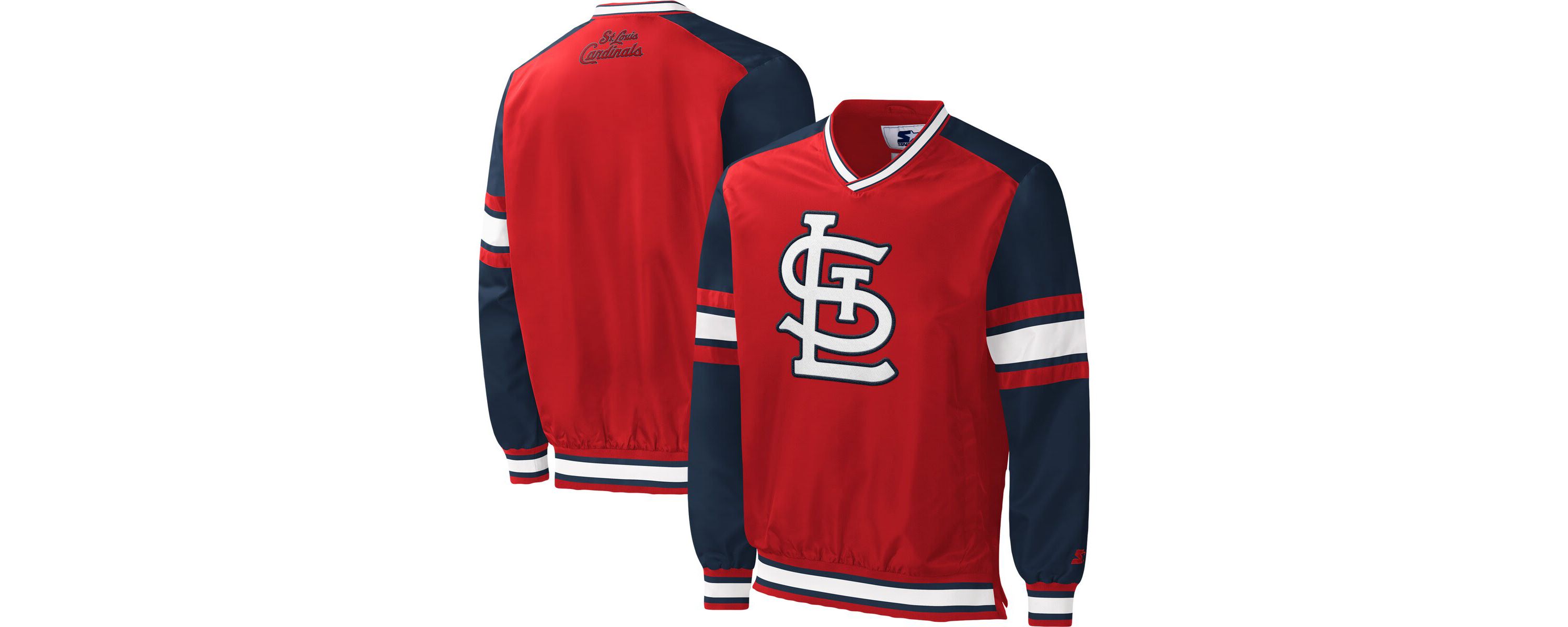 MLB St. Louis Cardinals Yardline V-Neck Pullover Windbreaker